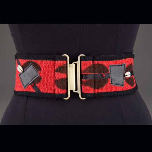 Red Mudcloth Belt