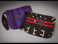 Purple and Black Mudcloth Wristlets Purple and Black Mudcloth Wristlets